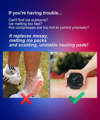 Wearable 2-in-1 Electric Heating Pad for Back Pain Relief, Instant Heater Cooler Portable Cooling Pad for Neck, Reusable Heat Pads for Outdoor, Travel Heated Pad for Women's Gift- Black in Kuwait