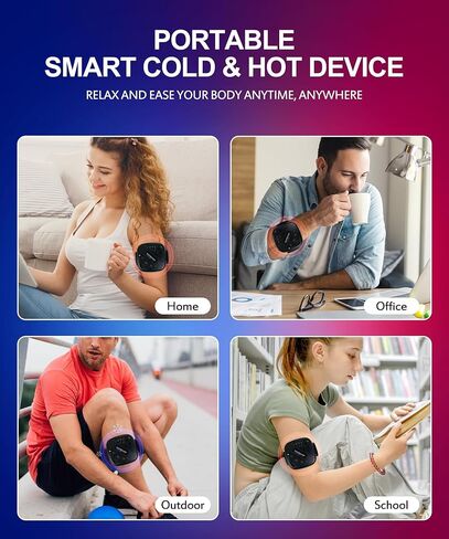 Wearable 2-in-1 Electric Heating Pad for Back Pain Relief, Instant Heater Cooler Portable Cooling Pad for Neck, Reusable Heat Pads for Outdoor, Travel Heated Pad for Women's Gift- Black in Kuwait
