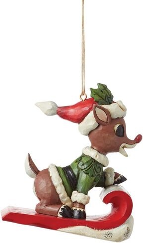 تقاليد Enesco Rudolph بواسطة Jim Shore الرنة ركوب على زلاجة 2024 زخرفة معلقة مؤرخة، 3.54 بوصة، متعددة الألوان in Saudi Arabia