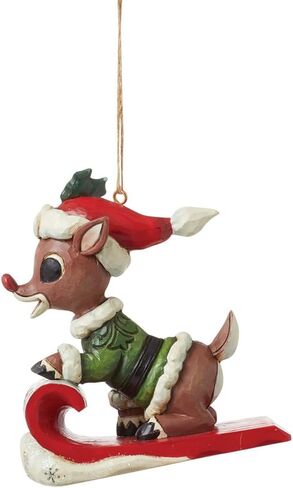 تقاليد Enesco Rudolph بواسطة Jim Shore الرنة ركوب على زلاجة 2024 زخرفة معلقة مؤرخة، 3.54 بوصة، متعددة الألوان in Saudi Arabia