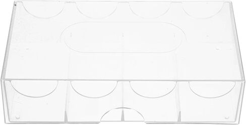ibasenice Poker Chip Box Box Chip Box Hold'em Chip Box Acrylic Box Storage Box Four-compartment Transparent Box Rack Chip Tray Chips Poker Household Chip Case Storage Supplies Major Plastic in Saudi Arabia