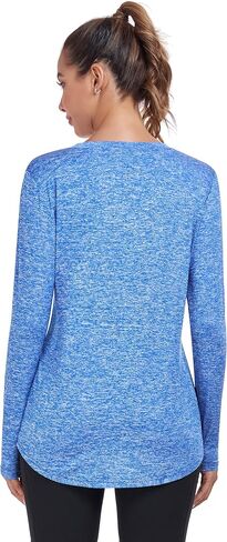 Women Long Sleeve Shirts, Sport Workout Shirt Crewneck, Lightweight Quick Dry Hiking Athletic Tops in Saudi Arabia