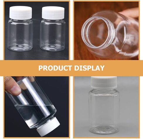 Kichvoe Plastic Containers 40pcs Empty Pill Bottles with Caps Plastic Medicine Container Clear Pill Bottle for Liquid 80ml in Saudi Arabia