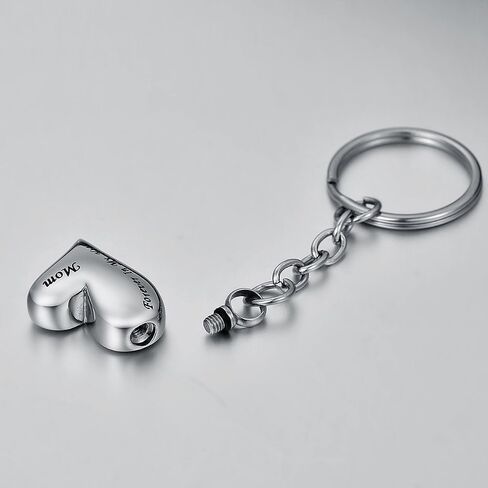 Mom Always in My Heart Cremation Jewelry Ash Memorial Keepsake Urn Pendant Keychain in Kuwait