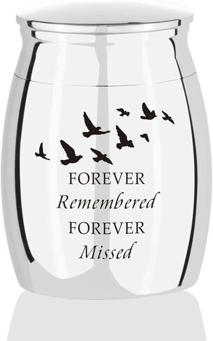 الجرار الصغيرة لرماد الإنسان، الجرار الصغيرة للرماد البشري، تذكر إلى الأبد، حامل رماد تذكاري مفقود إلى الأبد، الجرار المصنوعة من الفولاذ المقاوم للصدأ للرماد البشري in Kuwait