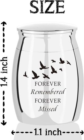 الجرار الصغيرة لرماد الإنسان، الجرار الصغيرة للرماد البشري، تذكر إلى الأبد، حامل رماد تذكاري مفقود إلى الأبد، الجرار المصنوعة من الفولاذ المقاوم للصدأ للرماد البشري in Kuwait