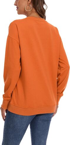 سويت شيرت نسائي كاجوال من SWEET POISON بلوفر فضفاض وأكمام طويلة وياقة دائرية in Kuwait