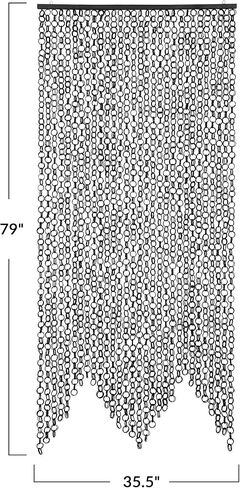 Bloomingville Bamboo Link, Black Curtain 79.00" x 35.50" in Saudi Arabia