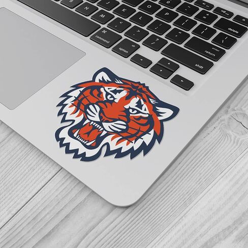 Tiger Mascot Head Baseball Detroit Sport Car Bumper Sticker Decal 5'' X 5'' in Saudi Arabia