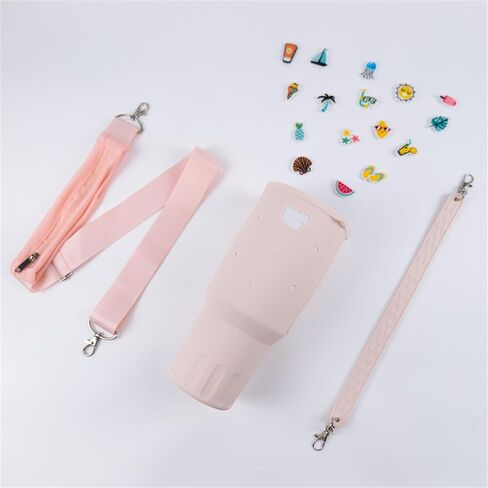 Water Bottle Silicone Sleeve for Stanley Cup 40/30 oz,Stanley Cup Accessories,Water Bottle Holder with Adjustable Strap& Handle Strap in Saudi Arabia