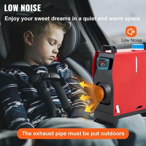 Diesel Air Heater, 12 V 5KW All in One Bunk Parking Heater, with Remote Control, LCD Thermostat Monitor, Silencer and Large Air Outlet for RV Trucks Bus and Trailer in Saudi Arabia