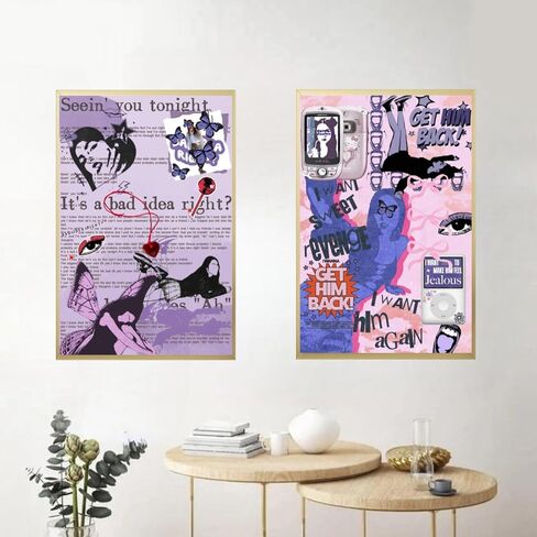 UrsaMajor Olivia Merch 2 قطعة ملصقات Liv مقاس 12 × 18 بوصة مجموعة ألبوم موسيقى Merch مجموعة ملصقات جدارية جمالية لديكور الغرفة تتضمن 25 قطعة من الملصقات و12 قطعة ثلاثية الأبعاد لتزيين الفراشة هدية زيتون رود in Kuwait
