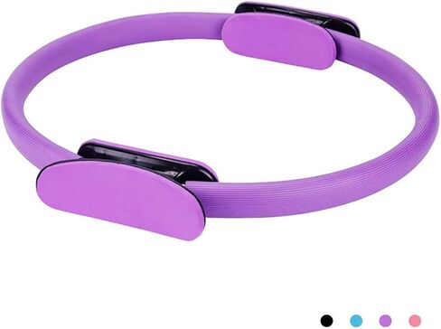 Pilates Ring, 15 inch Pilates Magic Fitness Circle Yoga Circle with Soft Dual Grip Handles, Home Workout Exercise Equipment for Weight Loss, Toning and Sculpting Thigh, Abs, Legs, Arms, Hip in Kuwait