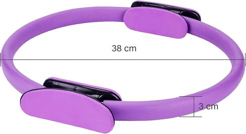 Pilates Ring, 15 inch Pilates Magic Fitness Circle Yoga Circle with Soft Dual Grip Handles, Home Workout Exercise Equipment for Weight Loss, Toning and Sculpting Thigh, Abs, Legs, Arms, Hip in Kuwait