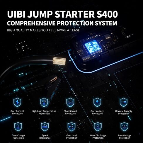 S600 Jump Starter، بطارية السيارة 5000 أمبير، صندوق القفز ببطارية ليثيوم 12 فولت (جميع الغاز/10.0 لتر ديزل) كابلات قافزة مع حزمة بطارية، بنك طاقة مع شحن سريع 65 وات، شاشة LCD، ضوء LED in Saudi Arabia