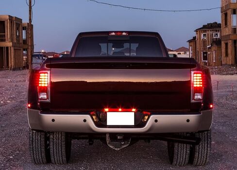 iJDMTOY Clear Lens Amber/Red Full LED Trunk Bed Marker Lights Set Compatible with 2010-18 Dodge RAM 2500HD 3500HD Truck Double Wheel Side Fenders, Powered by Total 48 LED in Saudi Arabia