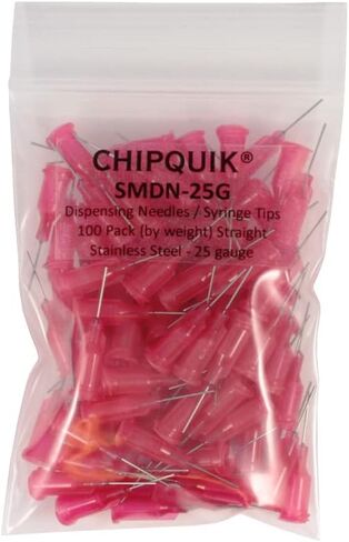 CHIP QUIK SMDN Dispensing Needles/Syringe Tips Straight Stainless Steel (0.5") - 12 to 27 Gauge (100, 23 Gauge) in Saudi Arabia