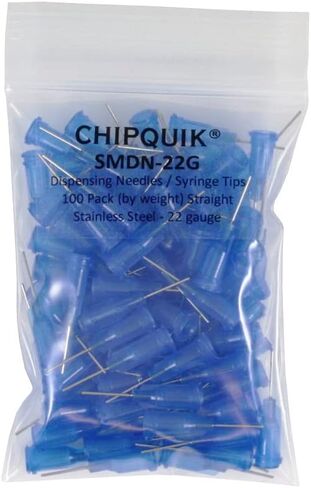 CHIP QUIK SMDN Dispensing Needles/Syringe Tips Straight Stainless Steel (0.5") - 12 to 27 Gauge (100, 23 Gauge) in Saudi Arabia