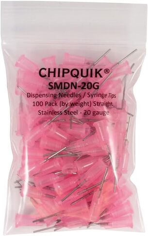 CHIP QUIK SMDN Dispensing Needles/Syringe Tips Straight Stainless Steel (0.5") - 12 to 27 Gauge (100, 23 Gauge) in Saudi Arabia