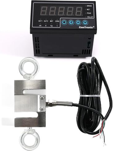 S Type Load Cell Weighing Sensor with Indicator Display,Test Tension and Compression Force Weight Pressure Sensor for Scale (0-200KG) in Kuwait