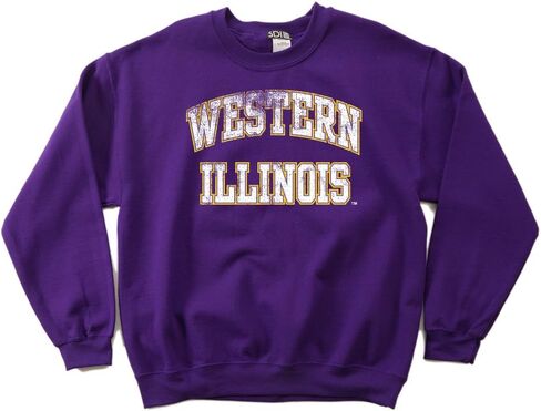 NCAA Western Illinois Leathernecks 50/50 Blended 8-Ounce Vintage Arch Crewneck Sweatshirt in Kuwait