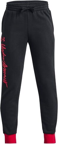 Boys' UA Rival Fleece Script Joggers in Saudi Arabia