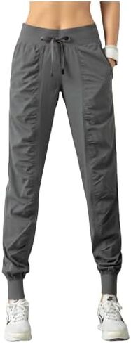 Simply B Fabric Drawstring Running Sport Joggers Women Quick Dry Athletic Gym Fitness Sweatpants with Two Side Pockets in Saudi Arabia