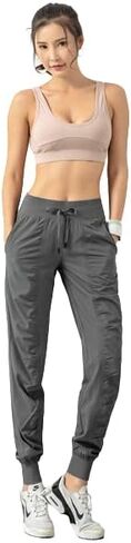 Simply B Fabric Drawstring Running Sport Joggers Women Quick Dry Athletic Gym Fitness Sweatpants with Two Side Pockets in Saudi Arabia