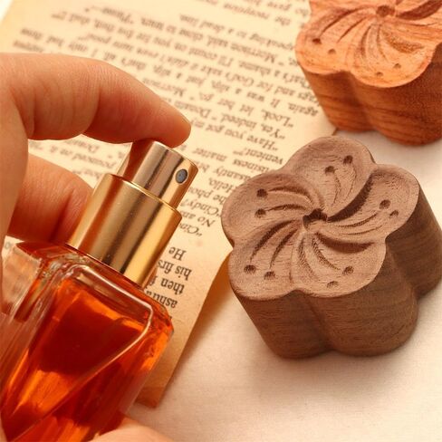 Wood Essential Oil Diffuser, Flower Shape Diffuser, Eco Friendly Aromatherapy for Stress Relief, Sleep Aid Diffused, Home Decor in Saudi Arabia