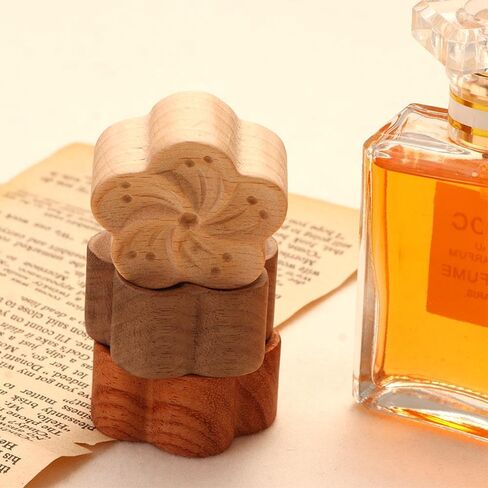 Wood Essential Oil Diffuser, Flower Shape Diffuser, Eco Friendly Aromatherapy for Stress Relief, Sleep Aid Diffused, Home Decor in Saudi Arabia