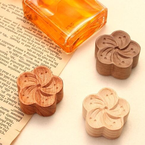Wood Essential Oil Diffuser, Flower Shape Diffuser, Eco Friendly Aromatherapy for Stress Relief, Sleep Aid Diffused, Home Decor in Saudi Arabia