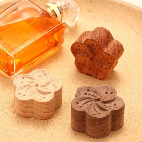Wood Essential Oil Diffuser, Flower Shape Diffuser, Eco Friendly Aromatherapy for Stress Relief, Sleep Aid Diffused, Home Decor in Saudi Arabia
