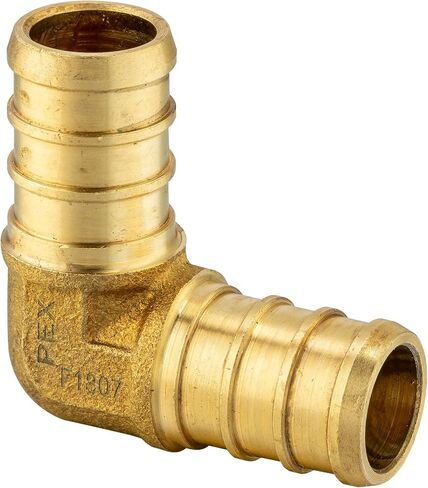 5 قطع من تركيبات EFIELD Barb Crimp Pex النحاسية مقاس 1 بوصة × 1 بوصة كوع لأنابيب Pex، ASTM F1807 in Saudi Arabia