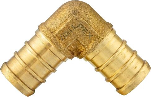5 قطع من تركيبات EFIELD Barb Crimp Pex النحاسية مقاس 1 بوصة × 1 بوصة كوع لأنابيب Pex، ASTM F1807 in Saudi Arabia