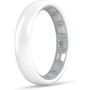 Enso Rings Elements Luxe Classic Thin Silicone Ring - Comfortable and Flexible Design - 4.3mm Wide, 1.75mm Thick - Diamond - Size 6