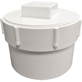 2" PVC Sewer Cleanout Adapter with Plug Pipe Fitting DWV Flush Sewer Cleanout Cap for Drainage Piping System
