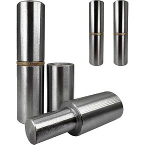 4 PCS - 3" Weldable Barrel Hinges – 3 Inch x 3/4 Inch – Heavy Duty Steel – Weld On Bullet Door Hinges – Detachable Hinges – 15/32" Pin Bearing - Metal Swing Doors, Gates, Glass Door Hinge