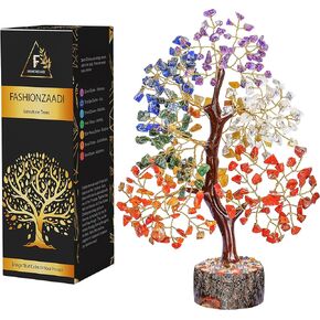 7 Chakra Tree Of Life, Gemstone Tree, Bonsai Tree Sculpture, Spiritual Trees - 7 Chakra Stones, Crystal Room Decor, Seven Chakra Tree, Tree Of Life Decor, Feng Shui Tree, Good Luck Gifts, Crystal Tree