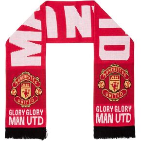 Club Licensed Manchester United 'Glory Glory' Scarf - Red - One Size