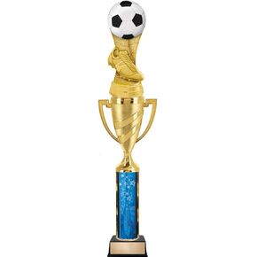 Crown Awards 14" Soccer Trophy Cup, Soccer Trophies for Kids with Custom Text Engraving Prime