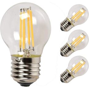 CTKcom 4W G45 Dimmable Edison Style Antique LED Light Bulb(4 Pack)- LED Filament Bulb 40W Incandescent Equivalent 400LM 2700k Warm White Lamps for Home Pendant Antique Light Fixtures E26/E27 110V~130V