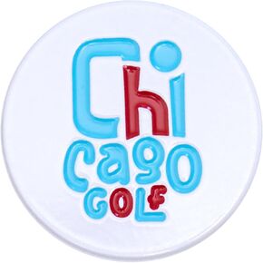 Chicago Golf Ace Ball Marker (White/Blue/Red, 31MM)