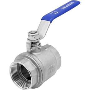 Beduan Ball Valve 1-1/4" NPT Female 304 Stainless Steel Full Port for Water, Oil, and Gas (1000 PSI)