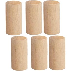 6Pcs Wooden Essential Oil Diffuser Cylindrical Wooden Aromatherapy Diffuser for Home Office Spa Yoga Room, 50x30mm