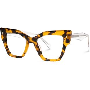 Zeelool Unique Cat Eye Glasses Frame for Women with Non-prescription Clear Lens Yasmin ZJGA272122