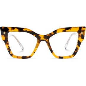 Zeelool Unique Cat Eye Glasses Frame for Women with Non-prescription Clear Lens Yasmin ZJGA272122