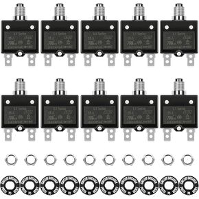10 مجموعة 15amp قاطع زر كهربائي 125/250 فولت تيار متردد 50 فولت تيار مستمر واقي حراري من الحمل الزائد سلسلة L1 مع إعادة تعيين يدوي قطاع دارة حرارية L1-15A in Kuwait