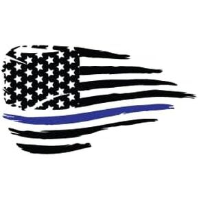 Blue Line American Flag|Great Gift Idea|Decal Sticker|2 Pack|5 Inch Stickers|S10128