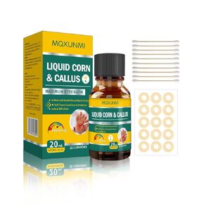 Liquid Corn Removers for Feet, Maximum Strength Corn Removers for Toes, Fast Acting Liquid for Corn, Safe Foot Care with 15 PCS Corn Cushions