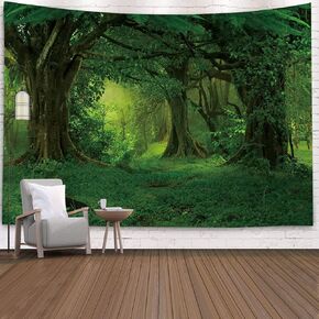 FENDROM Misty Forest Tapestry Wall Hanging Nature Landscape Tapestry Sunshine Through Tree Tapestries for Bedroom Living Room Dorm Decor